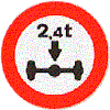 LIMITACION DE MASA POR EJE. Prohibicin de paso de vehculos cuyo masa por eje transmitida por la totalidad de las ruedas acopladas a algn eje supere a la indicada en la seal.