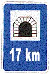 TUNEL. Indica el principio, y eventualmente el nombre de un tnel, de un paso inferior o de un tramo de va equiparado a tnel. Podr llevar en su parte inferior la indicacin de la longitud del tnel en metros.